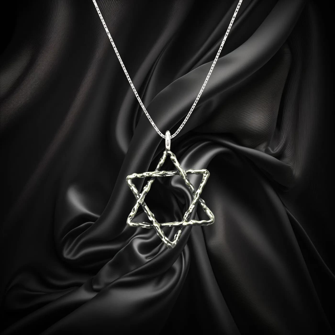 תליון מגן דוד מרוקע