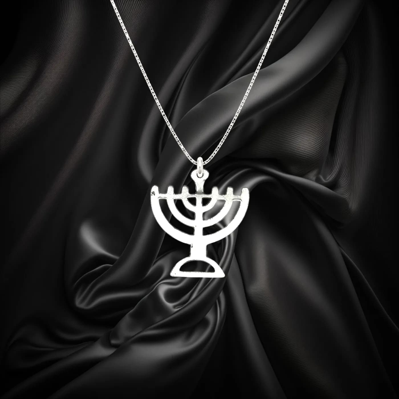 Seven-Branched Menorah Pendant