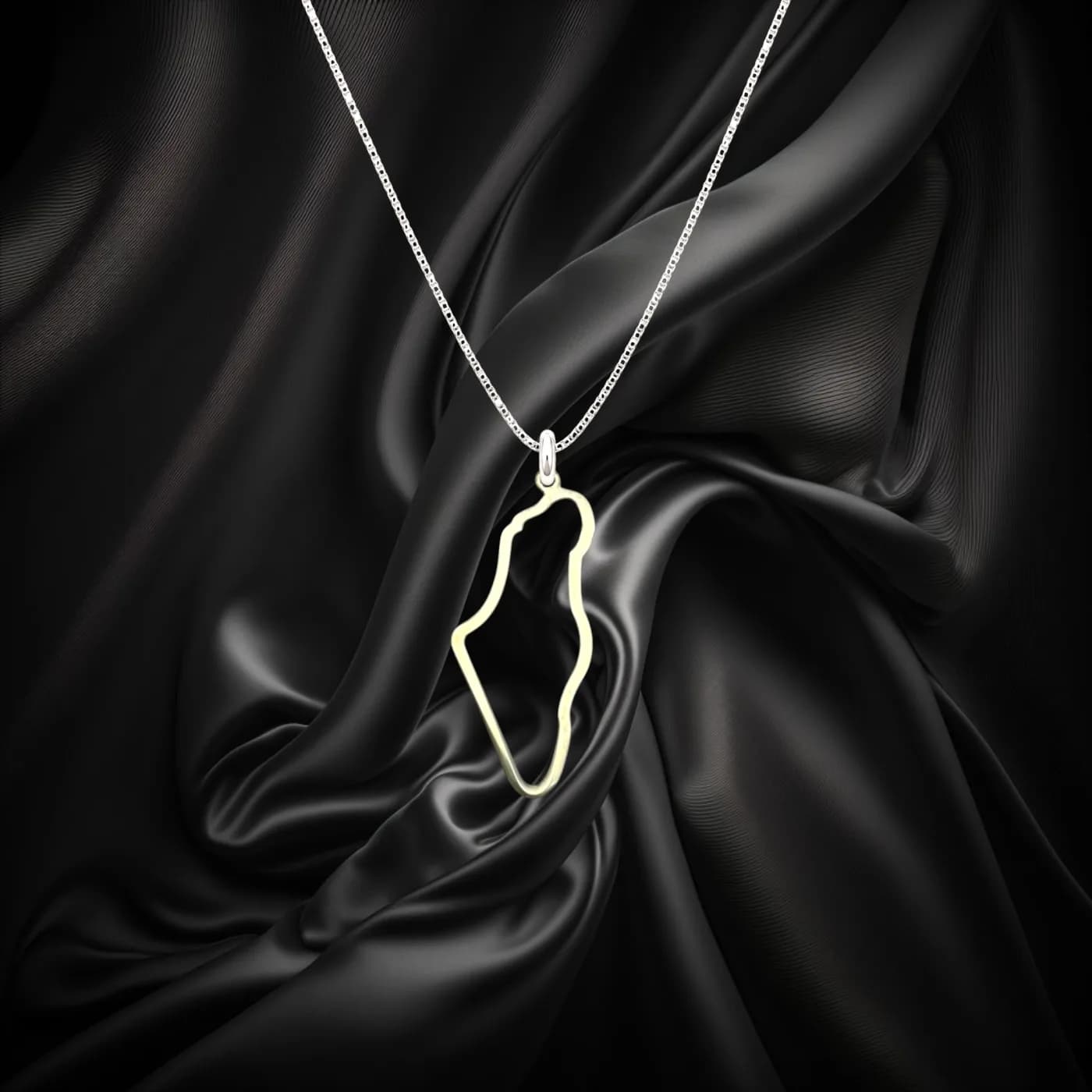 Outline Map of Israel Pendant